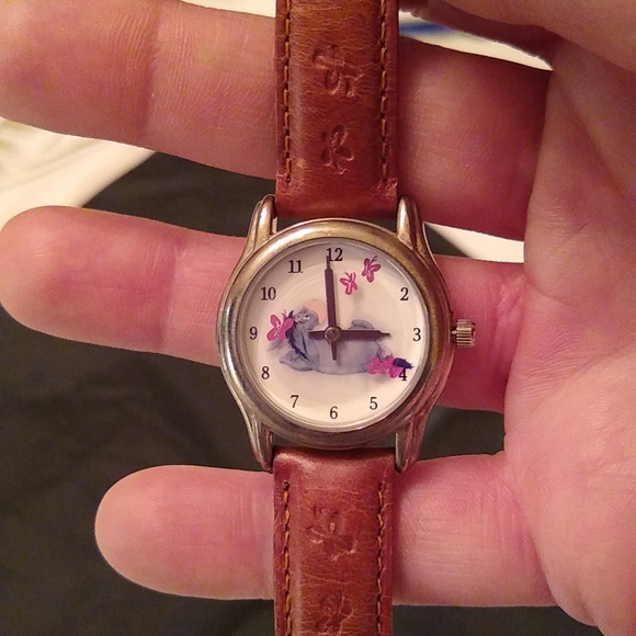 DISNEY Eeyore Flying Butterflies Watch Vintage - Picture 7 of 8